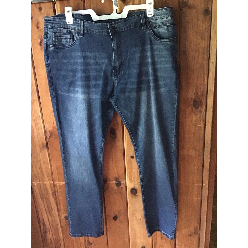 Kenneth Cole Jeans 42/32 Blue Straight Leg 7 Pockets Streetwear Western Cowboy